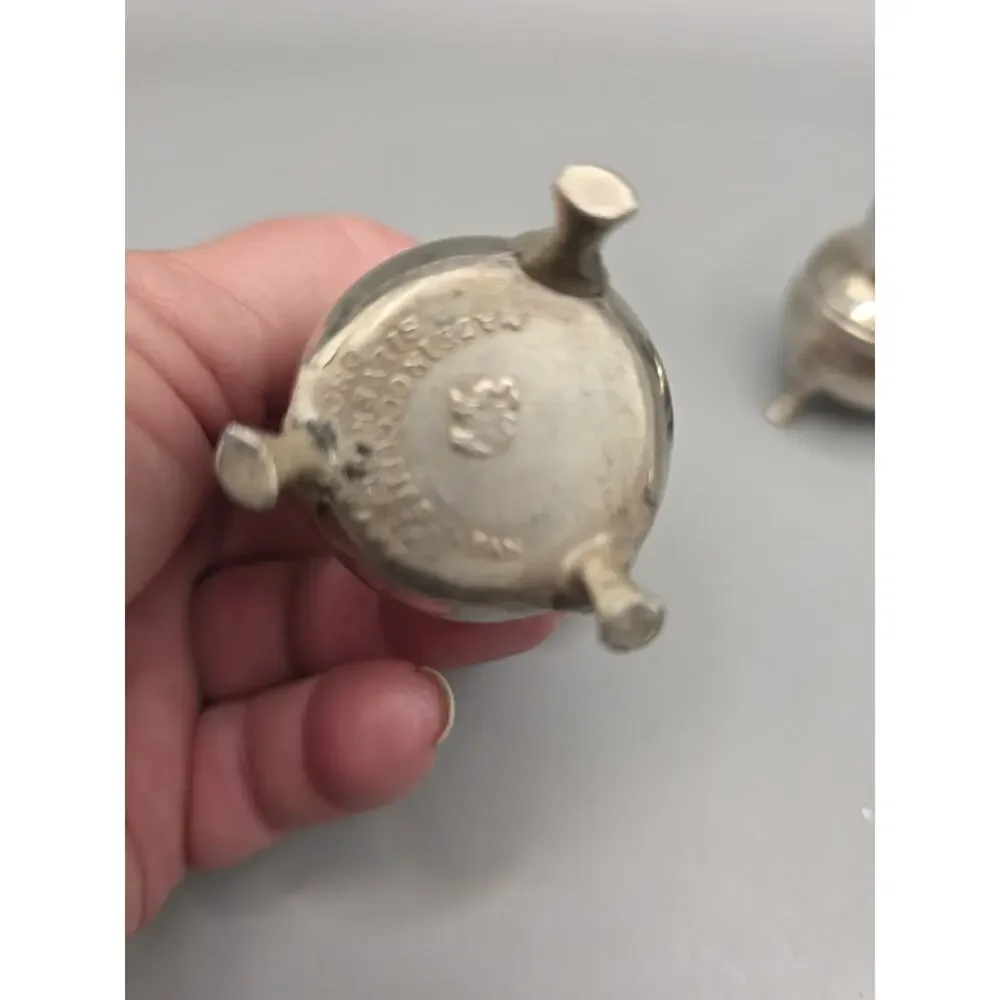 Vintage Silver plated Salt And Pepper Shakers Made In Occupied Japan
